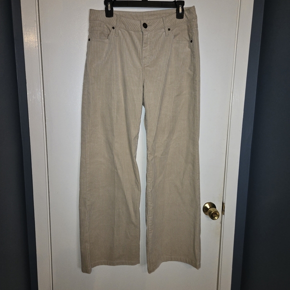 Cabi Beige Corduroy Wide-Leg Pants - Picture 1 of 6